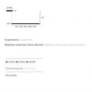 COSIMA Italienische Design Linienleuchte aus Messing Aufbau der langen Linienleuchte.