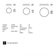 BEA Moderne Deckenleuchte mit Up-Light Abmessung der modernen LED Deckenleuchte.