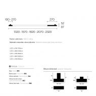COSIMA Italienische Design Wandleuchte Lange Design-Wandleuchte.