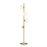 SWING 4-lam. Floor lamp with glass shades Ausfhrung der Stehleuchte in Messing Antik.