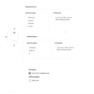 MUREA Design Deckenleuchte aus Glas Abmessung der minimalistischen Design Deckenleuchte.