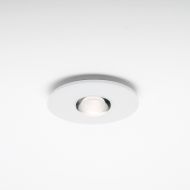 TET Flacher Aufbau-Spot dimmbar Weie Glas-Deckenleuchte mit Linse.