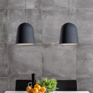 CLAVIO Design Doppel-Pendelleuchte mit Keramik-Schirm Geschmackvolle Beleuchtung des Esstischs durch doppeltes Pendel.