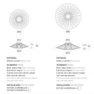 BASTO Groe dekorative Wandleuchte Deckenleuchte mit  80 oder 100 cm Durchmesser.