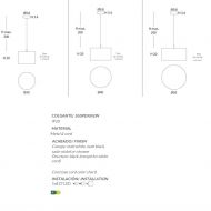 SENIA Pendelleuchte in vielen Farben Abmessungen der drei Gren.