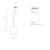 MUREA Hochwertige Glas-Pendelleuchte Abmessung der Glas-Pendelleuchte.