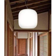 MUREA Hochwertige Glas-Pendelleuchte Abgerundeter Opalglas-Lampenschirm fr behagliches Licht.