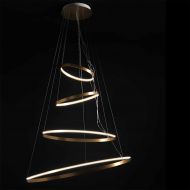 RINGS Ring LED Design Hngeleuchte Messing Ensemble mit 4 Ringen.