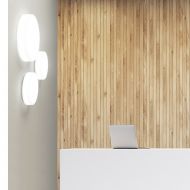 DIAMO Flache runde Wandleuchte aus Glas Flache Glas-Wandleuchte in Gro und Klein.