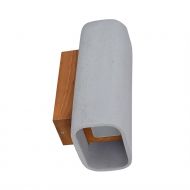 CONTEAK Elegante Wandleuchte aus Beton fr innen oder aussen Seitenansichter der Beton-Wandlampe.