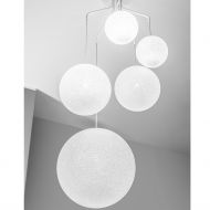 ICE BRIGHT 5-flammige Kaskaden-Leuchte 5-flammige Kugel-Lampe fr groe Rume.