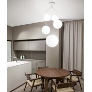 ICE BRIGHT 5-flammige Kaskaden-Leuchte Helle Beleuchtung fr den Esstisch.