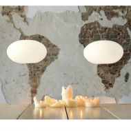 AIH High-quality glass pendant light Pendelleuchte fr Esstisch, kleines ovales Glas.