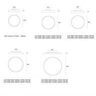 ZERIO Flache Design Deckenleuchte dimmbar Abemssungen der Design Deckenleuchte.