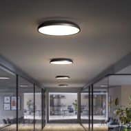 ZERIO Flache Design Deckenleuchte dimmbar Groe Deckenleuchten fr das Bro.