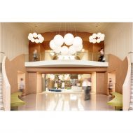 HIGH MOON Kugel-Pendelleuchte matt wei Cluster-Leuchte fr groe Hallen.