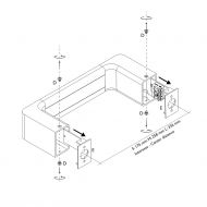 CROCKET Moderne Wandleuchte fr indirektes Licht Abstand der Montage-Schrauben.