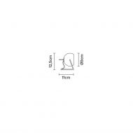 BELUGA Kleine Beistell-Leuchte Abemssung der kleine Beisstell-Leuchte.