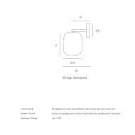 MUREA Verstellbare Wandleuchte aus Opalglas Abmessung der kleinen Wandleuchte.