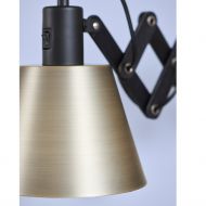 SCISSOR Scherenlampe mit Messing-Schirm Kipp-Schalter am Lampenschirm.