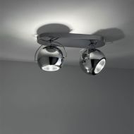 BELUGA CHROME 2-flammige Wand- und Deckenleuchte Wand- oder Deckenleuchte mit einstellbarem Licht.