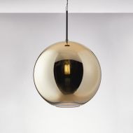 BELUGA ROYAL Erstklassige Glas-Hngeleuchte Groes, goldenes Lampenglas mit Dm 40 cm.