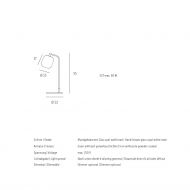 MUREA Tischleuchte mit Opalglas Abmessung der Tischleuchte.
