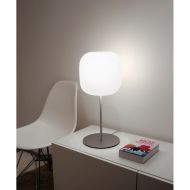 MUREA Mittelfu-Tischleuchte mit Opalglas Schne Beistell-Tischleuchte mit matt-wei Opalglas-Schirm.