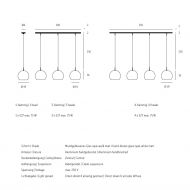 BALL S Kleine Opalglas Pendelleuchte Abmessungen der BALL S Pendelleuchte Serie.