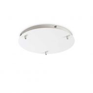 Runder Deckenbaldachin mit 3 Auslssen Runder Mehrfach-Deckenbaldachin in matt Wei.