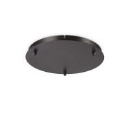 Runder Deckenbaldachin mit 3 Auslssen Aufhngung fr drei Lampenpendel.