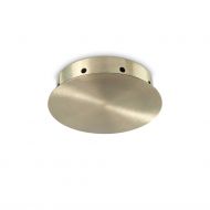 Runder Deckenbaldachin mit 8 Auslssen Das Deckenteil fr bis zu 5 Lampen in der Oberflche Messing.