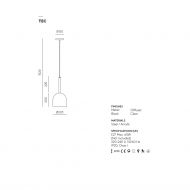 COCINA Matt Schwarze Pendelleuchte Abmessungen der moderne Pendelleuchte.