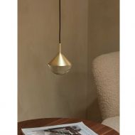 NOEL Dimmbare Design Pendelleuchte Die kleine Pendelleuchte in matt goldener Oberflche.