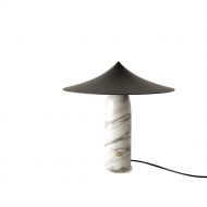 CRON Elegante Design Tischleuchte Lebendiges, sthetisches Design, Marmor wei.