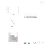 SONJA Eckige LED Wandleuchte in Wei Abmessung der Led Wandleuchte.