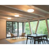 FORUM Flache runde Hngeleuchte aus Glas Schne Hngeleuchte zur Grundbeleuchtung.