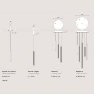 TB Stab-Hngeleuchte in 30, 50 und 80 cm Verschiedene Aufhngungen der Leuchte.
