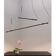 SYBILLA Lange schmale LED Linien-Pendelleuchte hhenverstellbar Wahlweise kann das Licht nach oben oder unten strahlen.