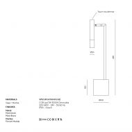 ICRO Design Tischleuchte dimmbar Abmessung der Design Tischleuchte.