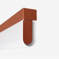 AULA Lange Hngeleuchte Halterung der Linienleuchte in Kupferfarben.