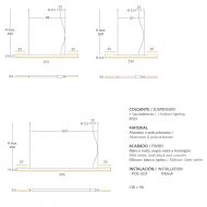 LINEA Lange LED Linien-Pendelleuchte Up&down Licht Abmessungen der langen Hngeleuchte.