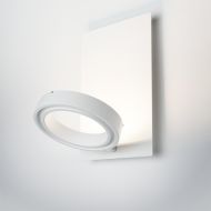 META Design Wandleuchte mit drehbarem LED Ring Wandleuchte mit flexiblen Ring, recheckig.