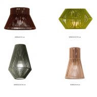 KIT POP 2-flam. Pendelleuchte mit buntem Schirmen Bunte Lampenschirme zur Auswahl - 1.