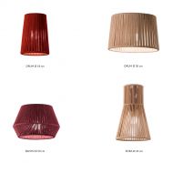 KIT POP 2-flam. Pendelleuchte mit buntem Schirmen Bunte Lampenschirme zur Auswahl - 2.