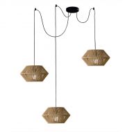 KIT POP 3-flam. Pendelleuchte mit buntem Schirmen Das Pendel mit UKULELE  35 cm.