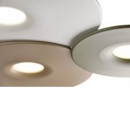 FILLIPA Sehr flache Deckenleuchte 3-flam. Matte Farben mit leichter Granulatur.