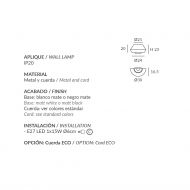 BANYO Wandleuchte mit buntem Schirm Abmessungen der spanischen Pendelleuchte.