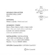 BANYO Wandleuchte mit buntem Schirm und Leselicht Abmessungen der spanischen Pendelleuchte.