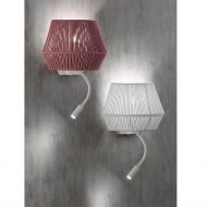 BANYO Wandleuchte mit buntem Schirm und Leselicht Wandleuchte mit indirektem und Leselicht.